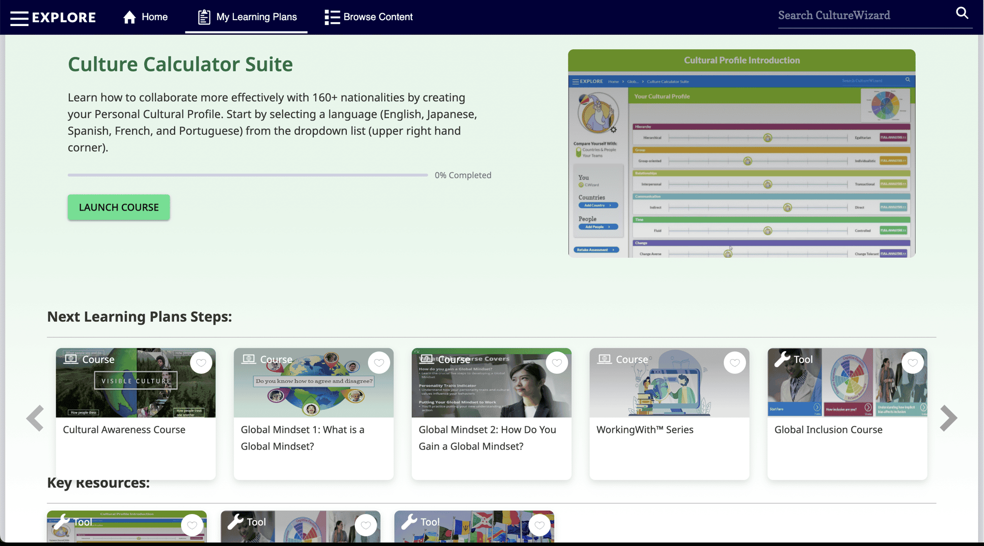 new learningplans screenshot
